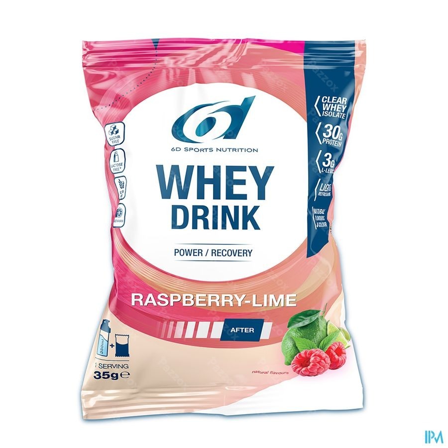 6D Whey Drink Raspberry & Lime Poeder 8x35g