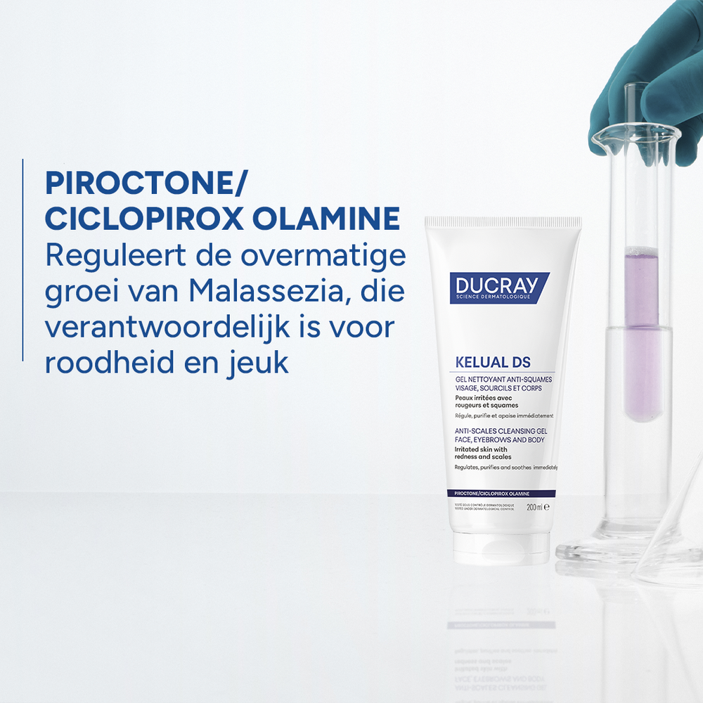 Ducray Kelual DS Reinigingsgel tegen schilfers, Geirriteerde huid met roodheid en schilfers 200ml