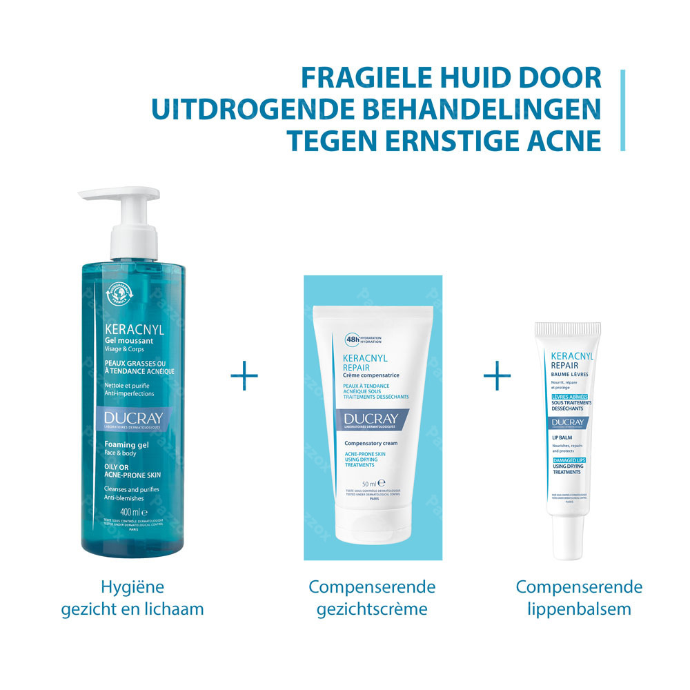 Ducray Keracnyl Repair Compenserende Crème 50ml