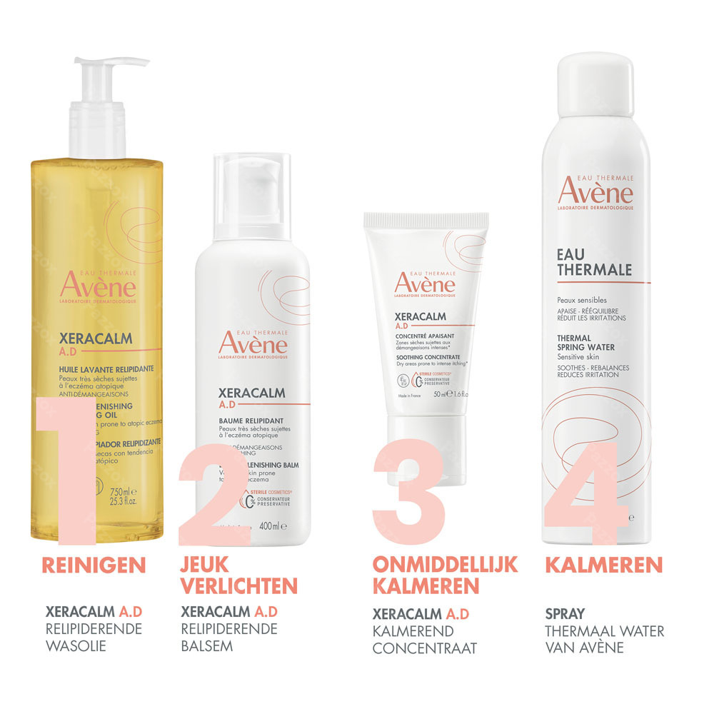 Avène XeraCalm A.D Relipiderende reinigende Olie, Zeer droge huid met neiging tot atopisch eczeem en jeuk 750ml