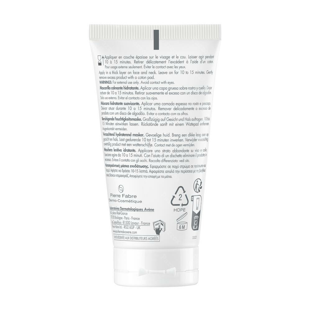 Avène Verzachtend Hydraterend Masker 50ml
