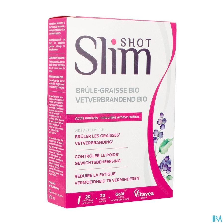Vitavea Slimshot Vetverbrander Bio 20 Ampullen