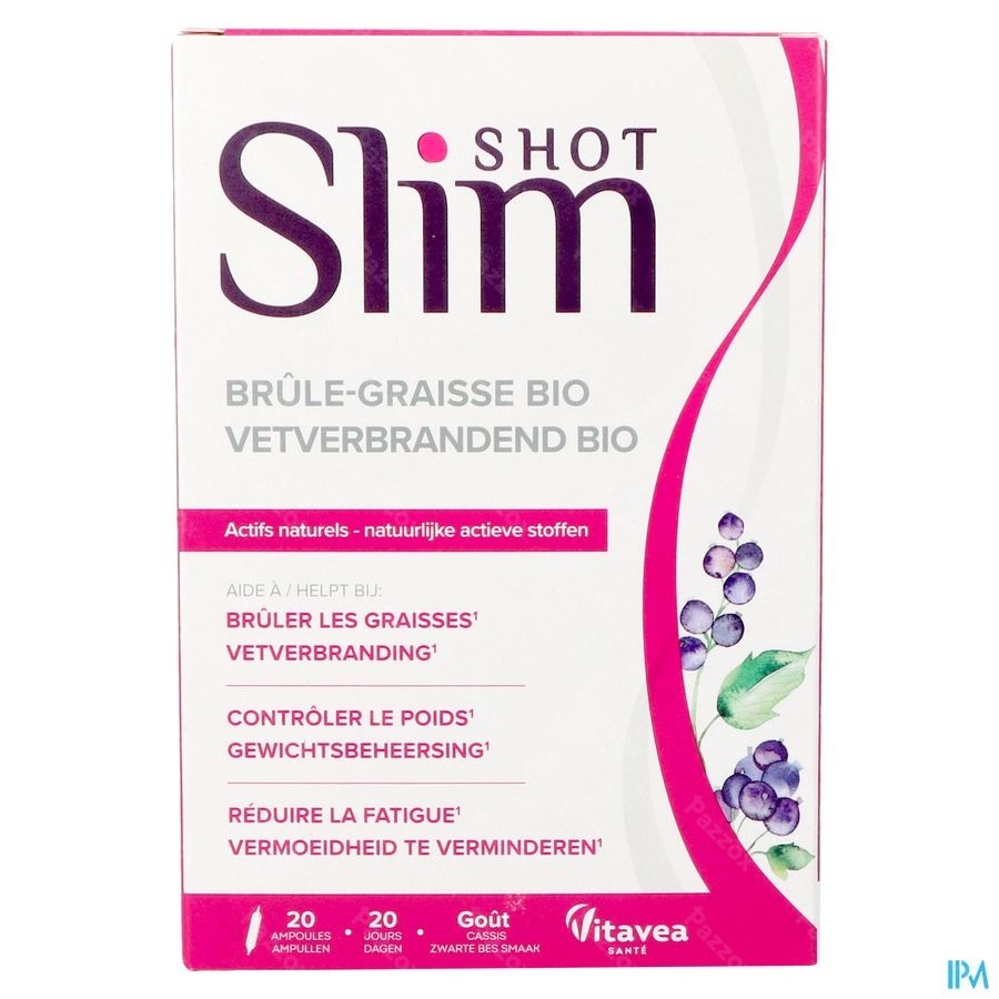 Vitavea Slimshot Vetverbrander Bio 20 Ampullen