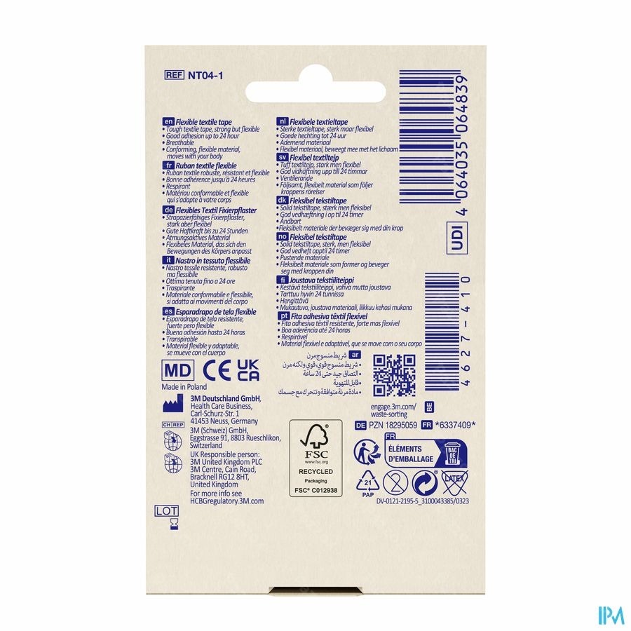 Nexcare 3m Textile Flexi.tape 4,2mx12,5mm Nt04-1