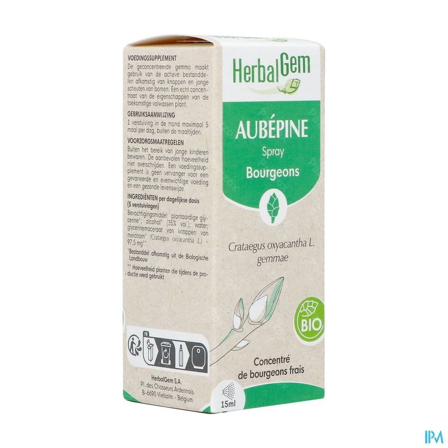 Herbalgem Meidoorn Bio Spray 15ml