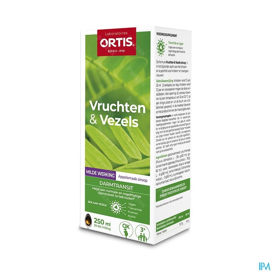Ortis Vruchten & Vezels Milde Werking Siroop 250ml