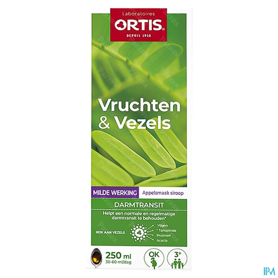 Ortis Vruchten & Vezels Milde Werking Siroop 250ml