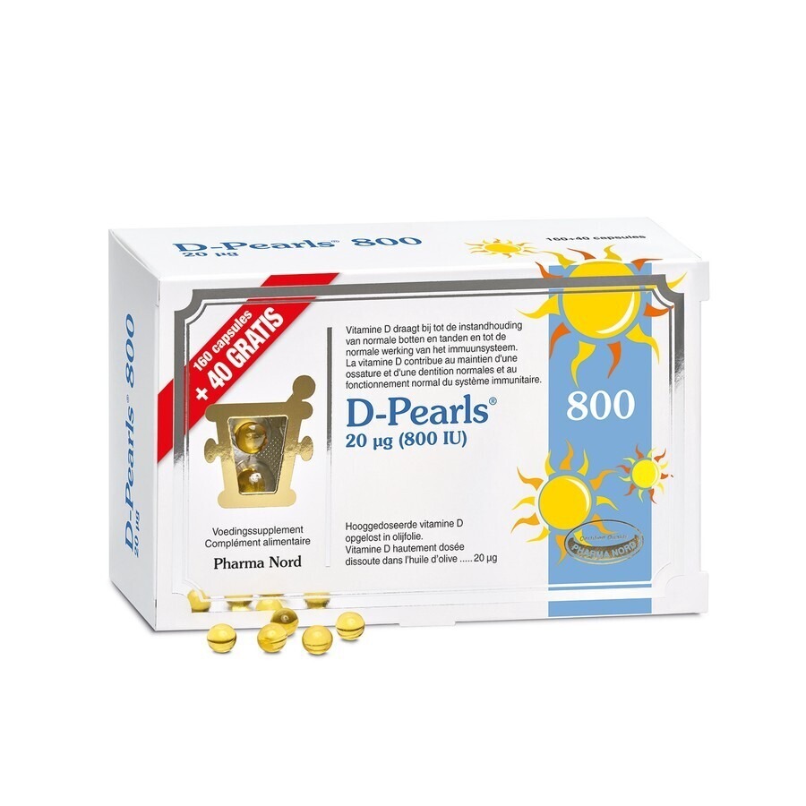 Pharma Nord D-Pearls 800 160 + 40 Capsules Gratis