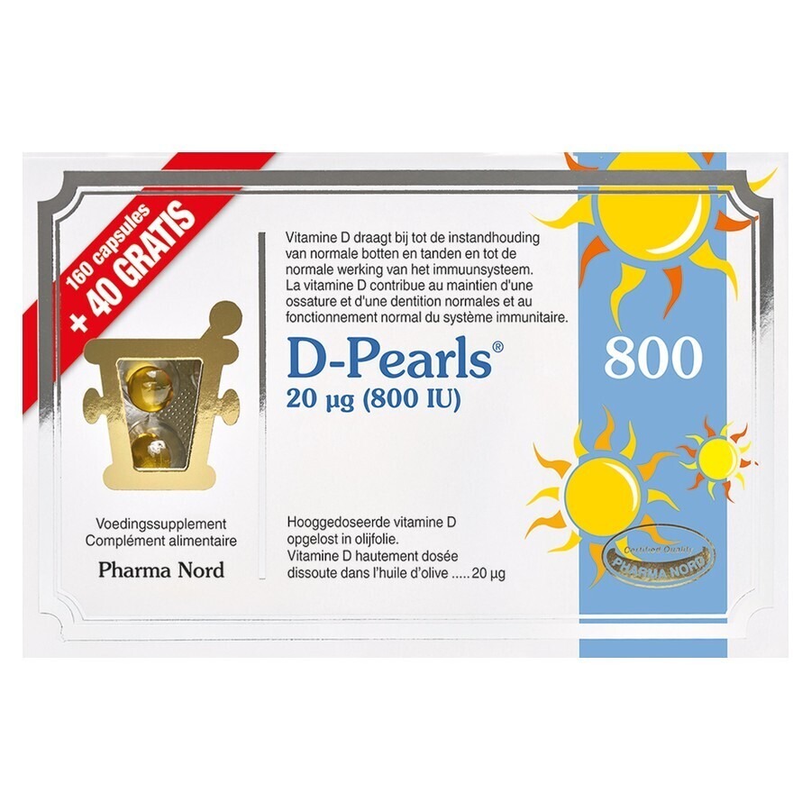 Pharma Nord D-Pearls 800 160 + 40 Capsules Gratis