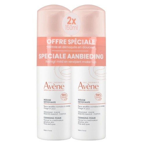 Avène Les Essentiels Reinigende Mousse Promo 2 x 150ml