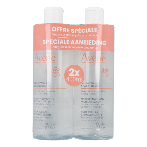 Avène Les Essentiels Micellair Reinigingswater Promo 2x400ml