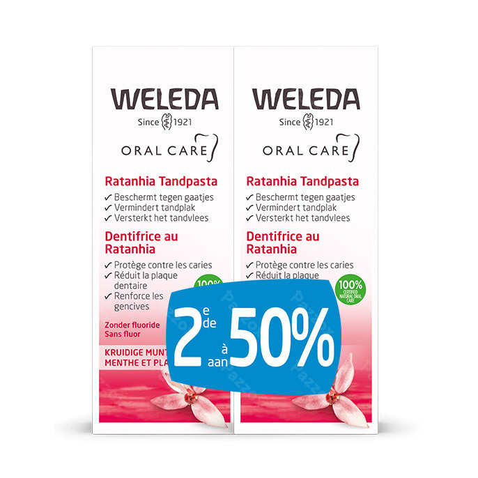 Weleda Tandpasta Ratanhia Duopack 2x75ml