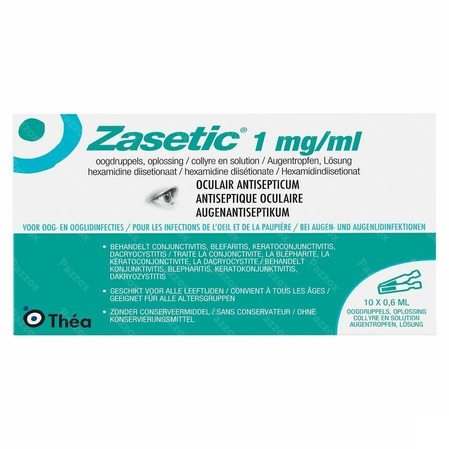 Zasetic 1mg/ml Opl Ud Oogdruppels 10x0,6ml