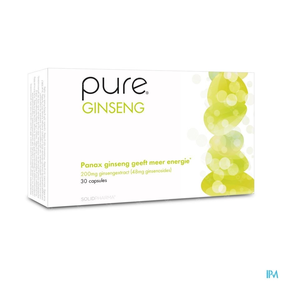 Pure Ginseng 30 Plantaardige Capsules