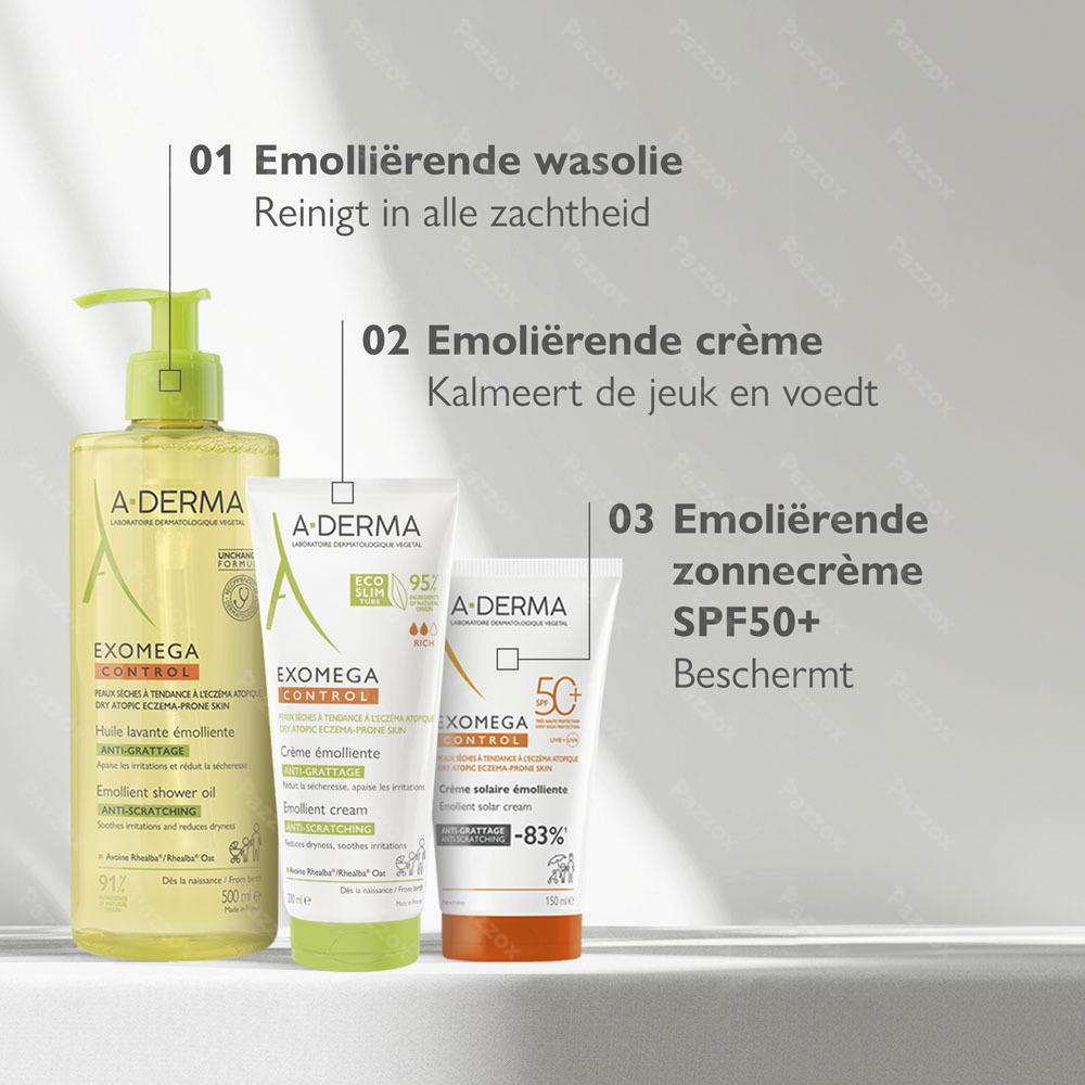 Aderma Exomega Control Zonnecreme Spf50+ 150ml