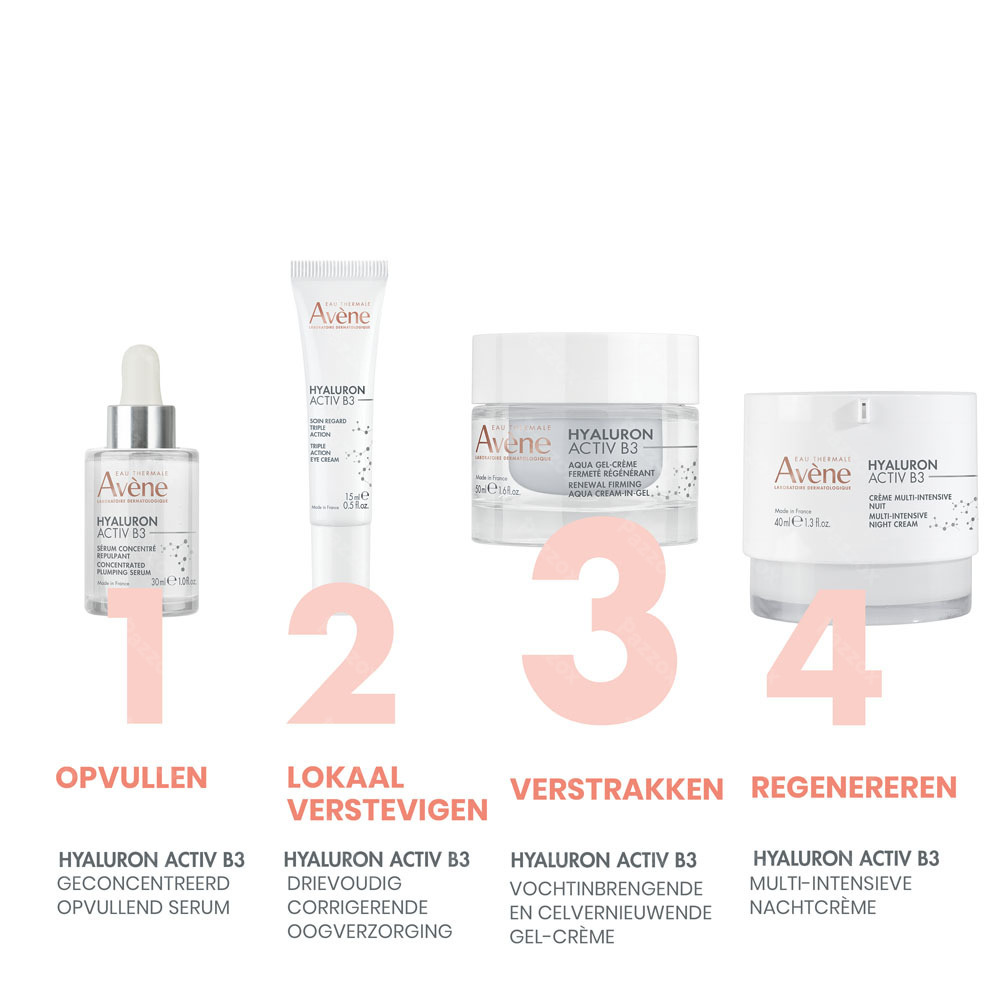 Avène Hyaluron Activ B3 Celvernieuwende Aqua gel-crème anti-aging, Hyaluronzuur & Niacinamide 50ml