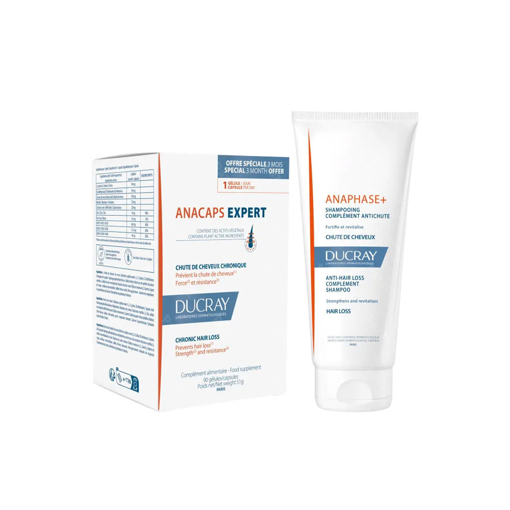 Ducray Anacaps Expert 90 Capsules + Anaphase+ Shampoo 100ml Promo