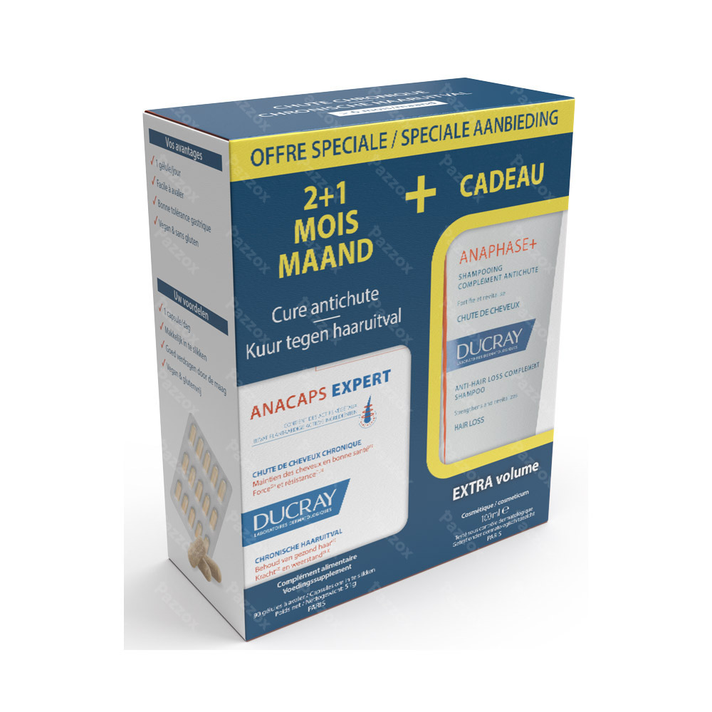 Ducray Anacaps Expert 90 Capsules + Anaphase+ Shampoo 100ml Promo