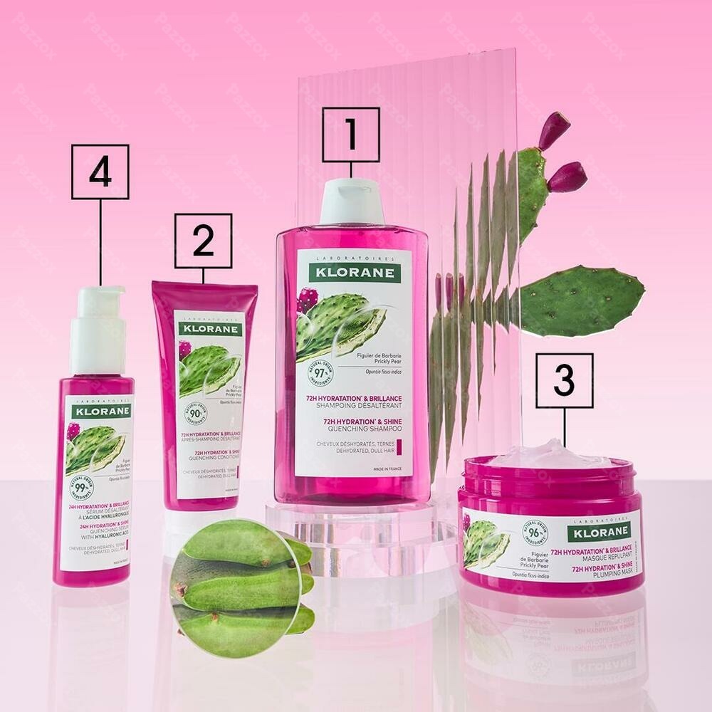 Klorane Hydratatie & Glans Dorstlessende Shampoo met Cactusvijg 400 ml