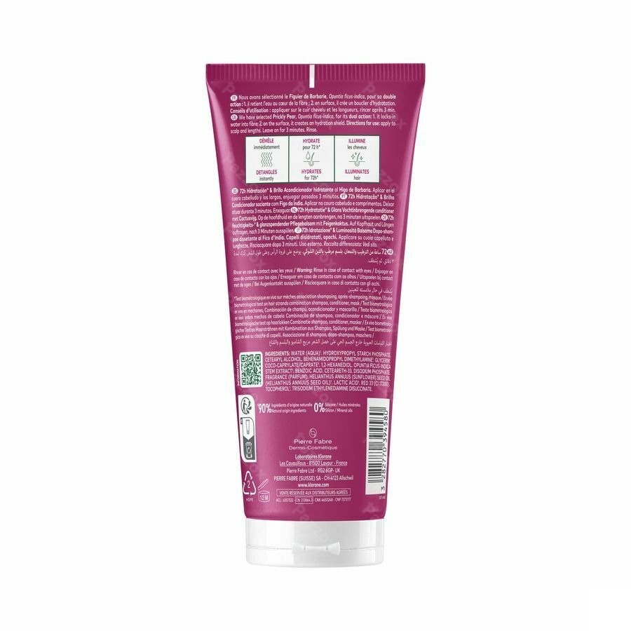 Klorane Hydratatie & Glans Dorstlessende Conditioner - met Cactusvijg 200 ml