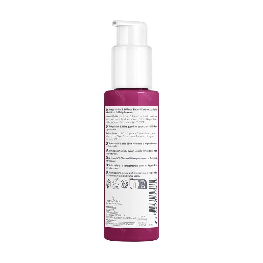 Klorane Hydratatie & Glans Dorstlessend Serum met Cactusvijg & Hyaluronzuur 100 ml