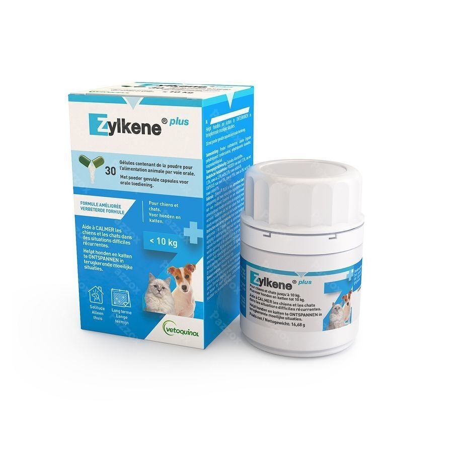 Zylkene Plus Honden Katten 75mg <10kg Caps 30