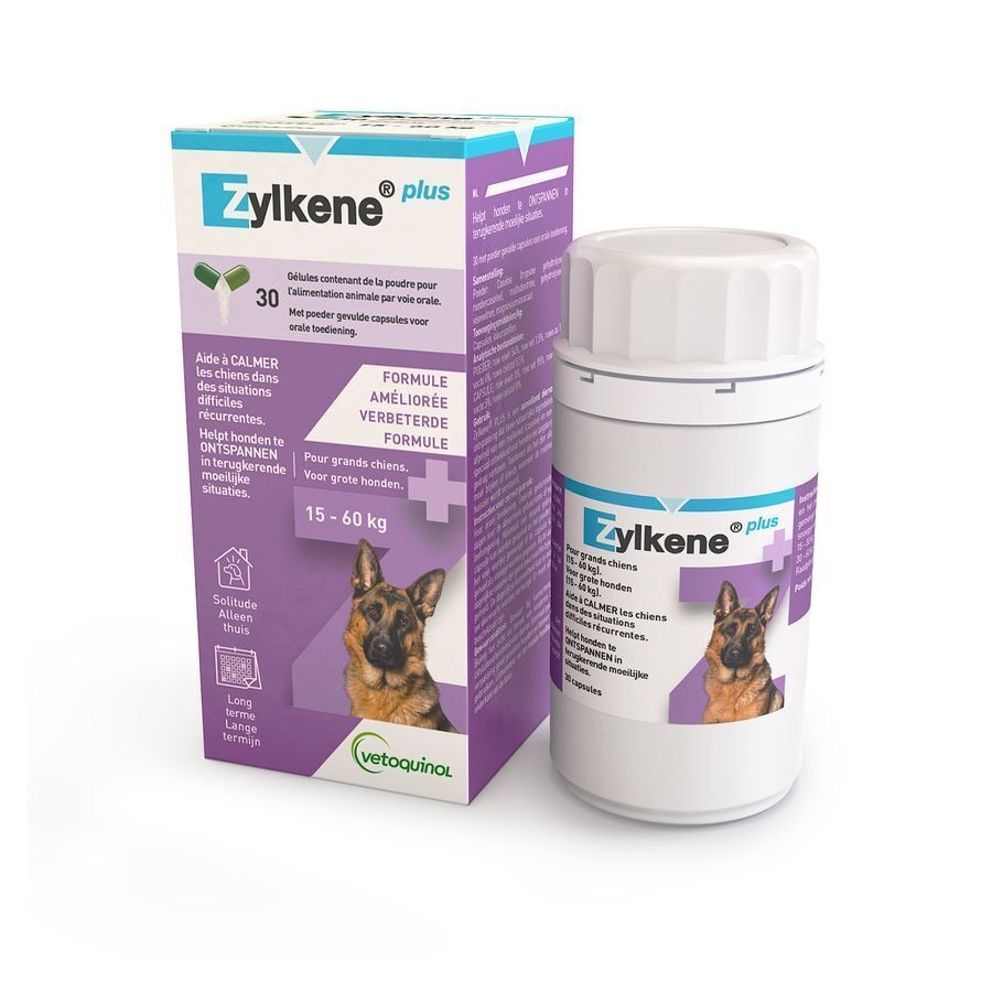 Zylkene Plus Grote Honden 450mg 15-60kg Caps 30