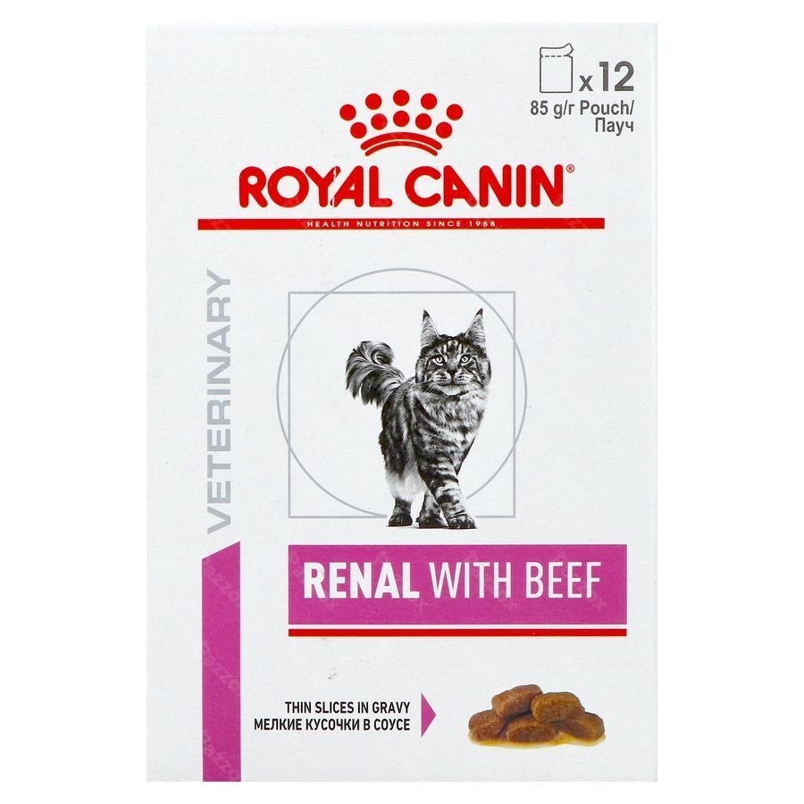 Royal Canin Cat Renal Beef Pouch Wet 12x85g