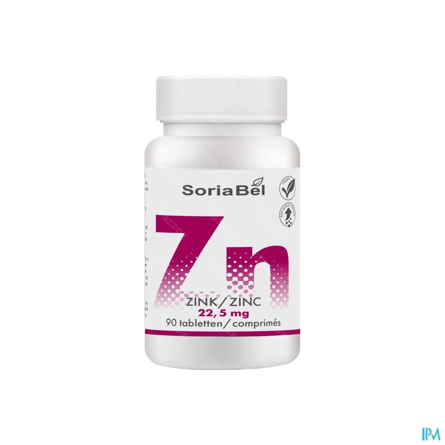Soria Zinc Bio-actief 22,5mg Tabl 90