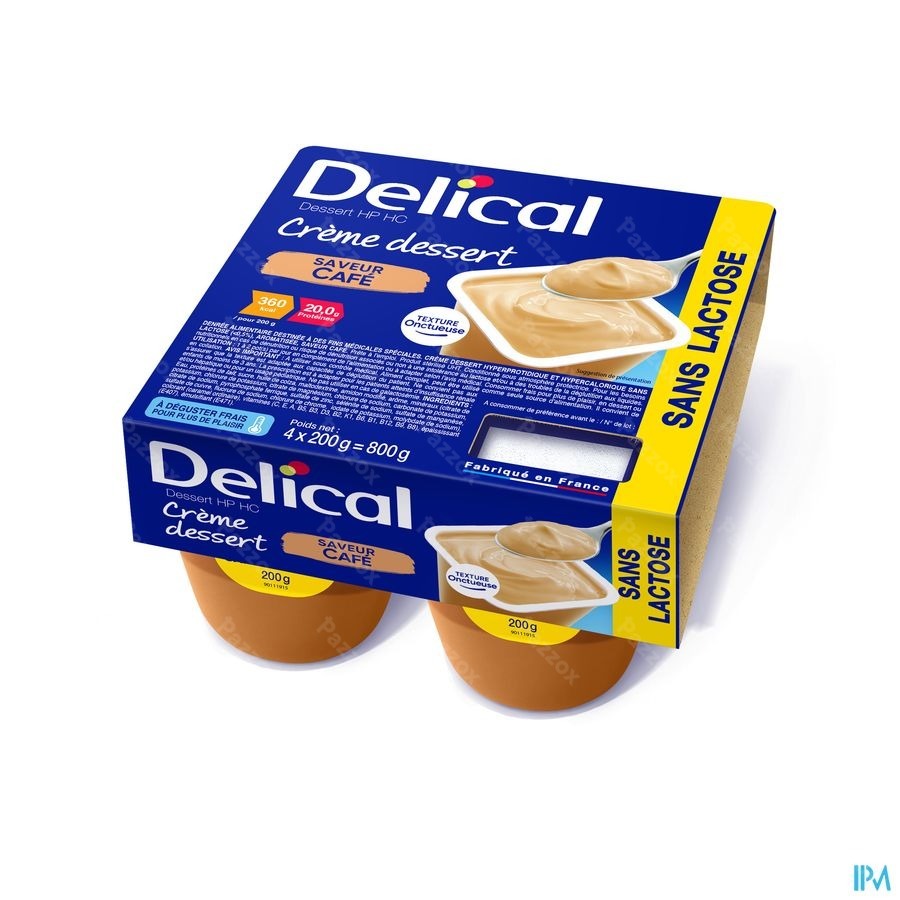 Delical Creme Dessert Hp-hc Z/lact.koff 4x125g Nf