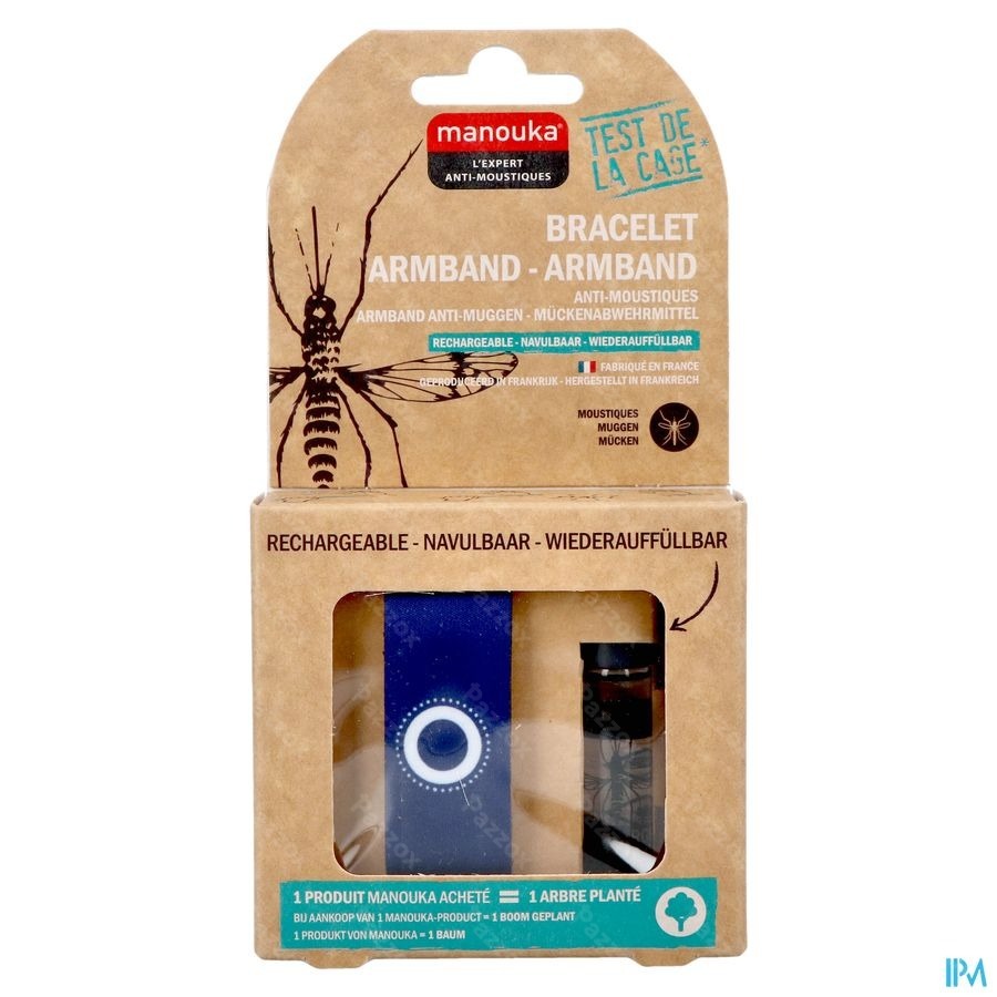 Manouka Armband A/muggen Uni Marineblauw