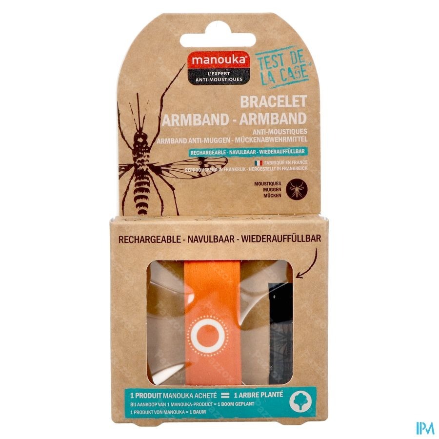Manouka Armband A/muggen Uni Oranje