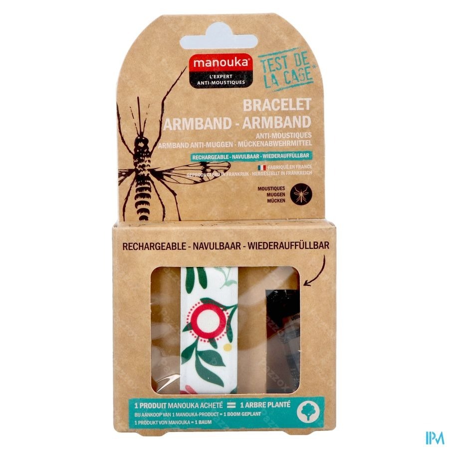Manouka Armband A/muggen Pioenroos