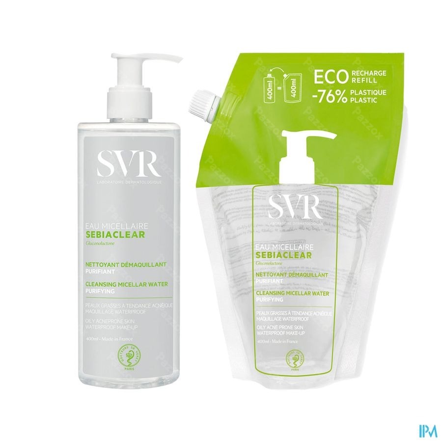 SVR Sebiaclear Micellair Water 400ml + Navulling 400ml
