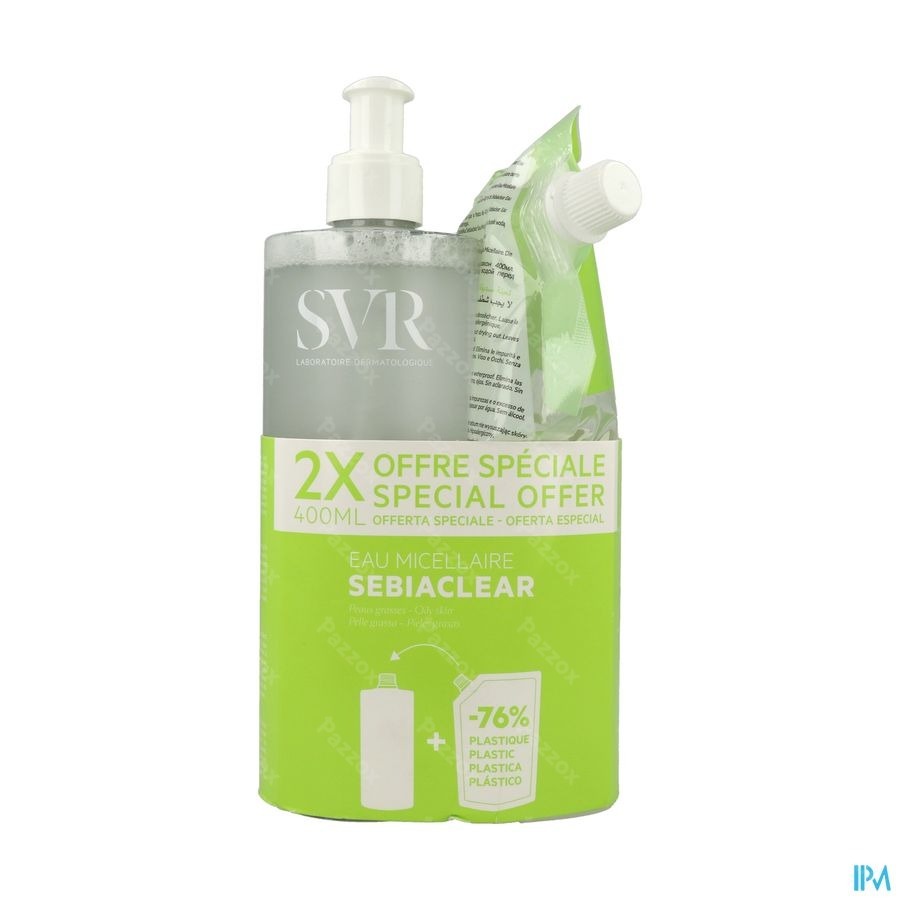 SVR Sebiaclear Micellair Water 400ml + Navulling 400ml
