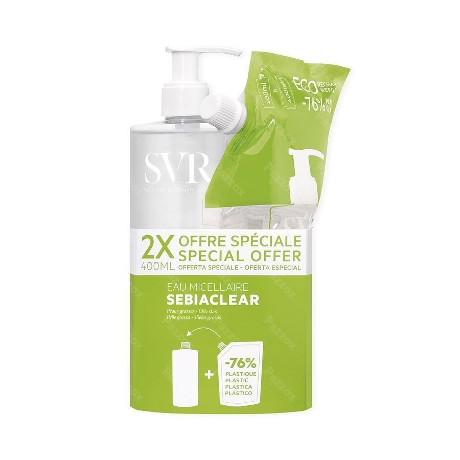 SVR Sebiaclear Micellair Water 400ml + Navulling 400ml