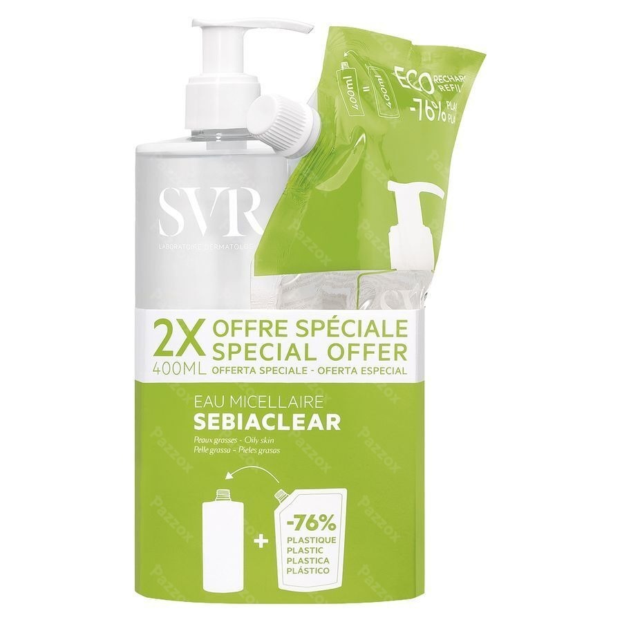 SVR Sebiaclear Micellair Water 400ml + Navulling 400ml
