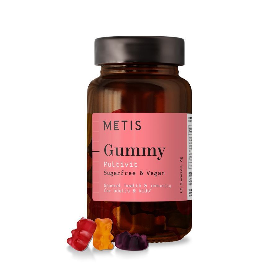 Metis Multivit Gummy - Multivitamine voor Volwassenen & Kinderen - Lekker - Gummies - Vegan - Suikervrij - Fruitsmaak