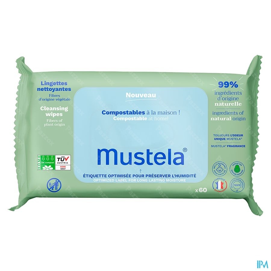 Mustela Reinigende Doekjes Met Parfum 60 Stuks