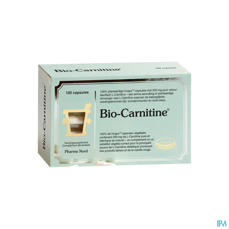 Bio-Carnitine 250mg 100 Plantaardige Capsules