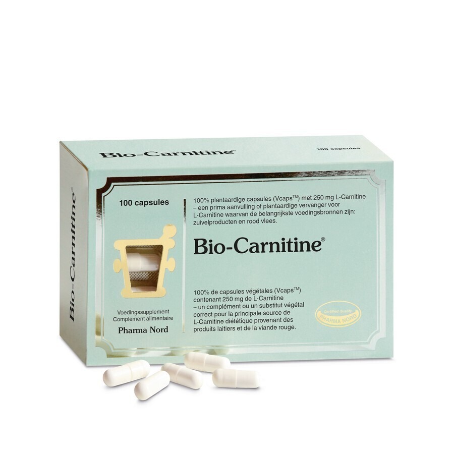 Bio-Carnitine 250mg 100 Plantaardige Capsules