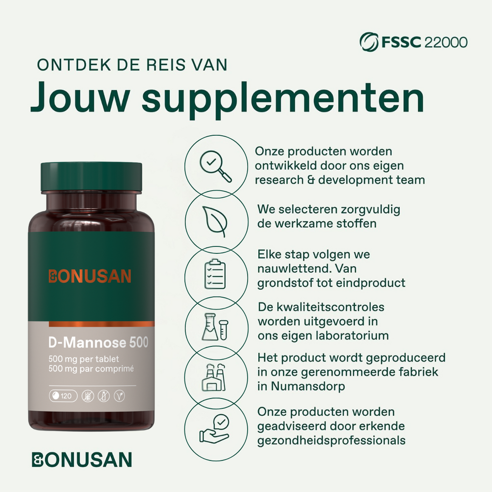 Bonusan D-Mannose 500 mg - 120 Tabletten