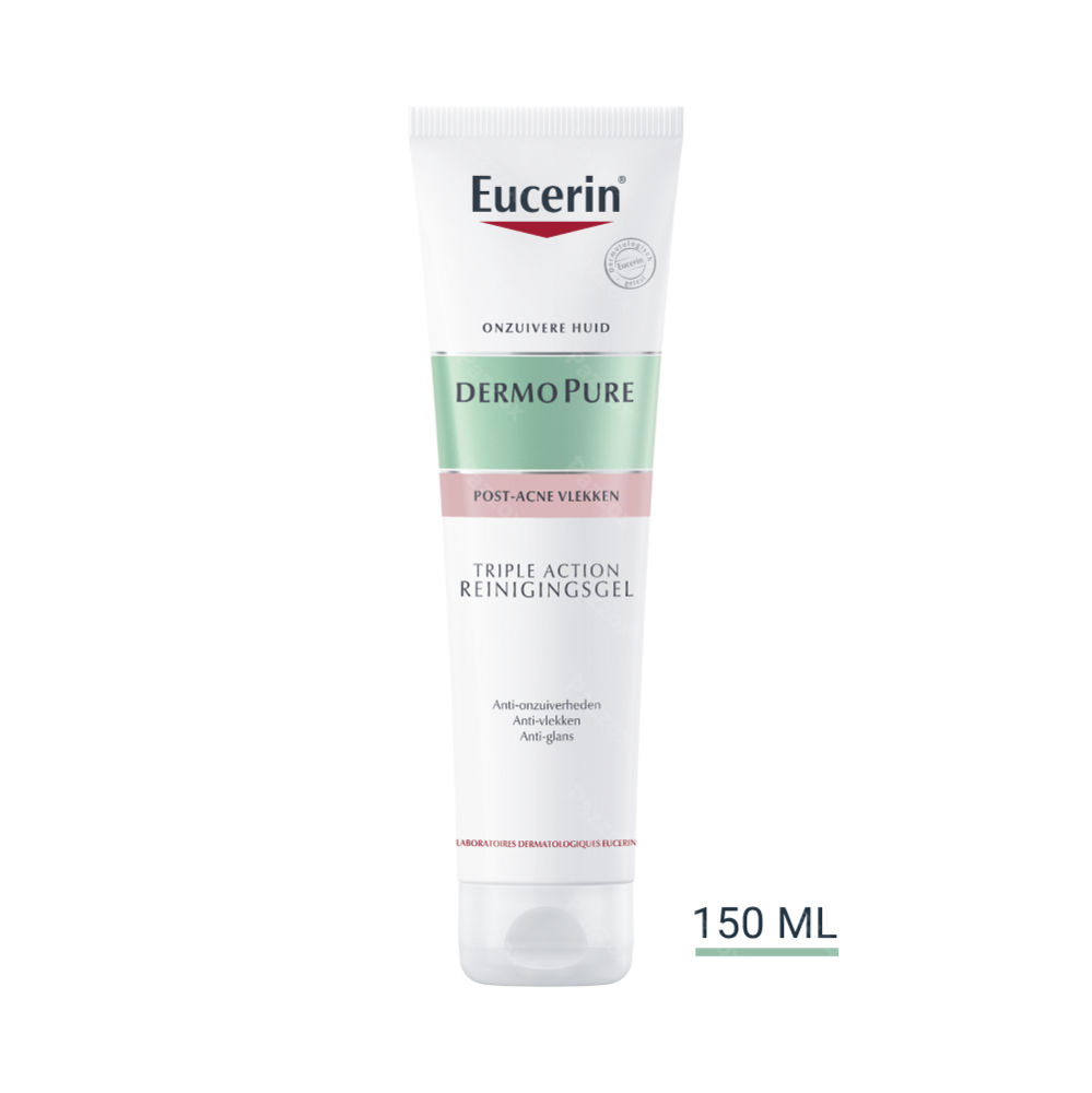 Eucerin DermoPure Triple Action Reinigingsgel Post-Acne Vlekken Onzuivere Huid 150ml