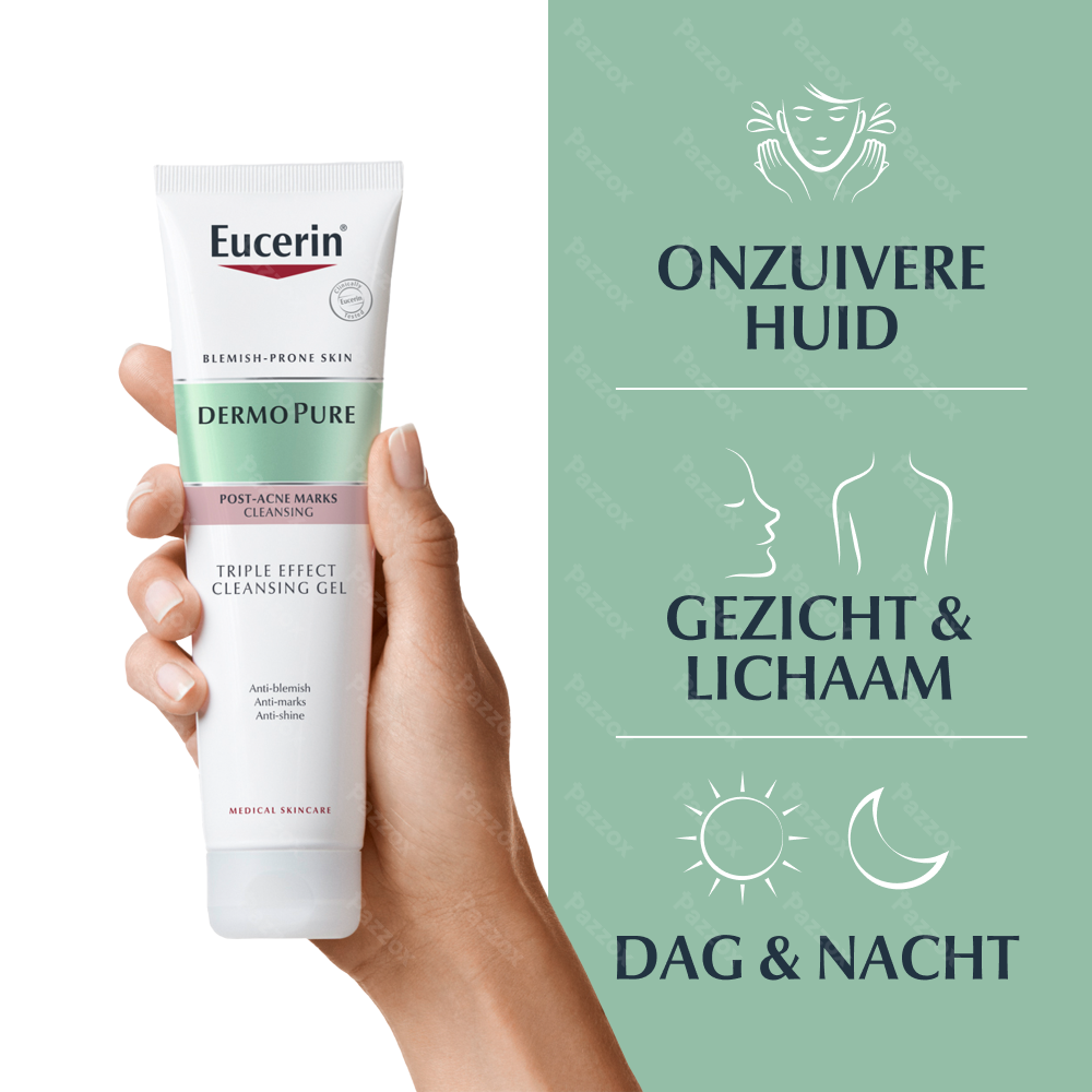 Eucerin DermoPure Triple Action Reinigingsgel Post-Acne Vlekken Onzuivere Huid 150ml