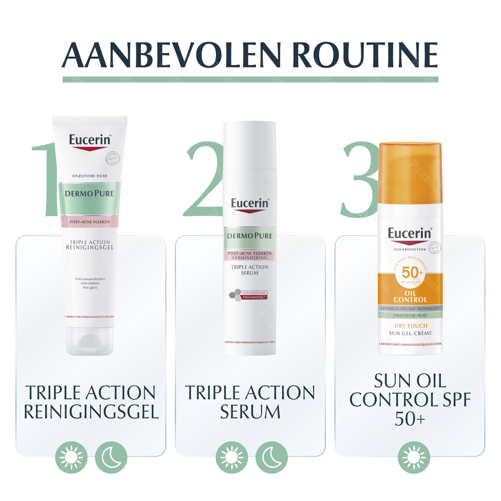 Eucerin DermoPure Triple Action Reinigingsgel Post-Acne Vlekken Onzuivere Huid 150ml