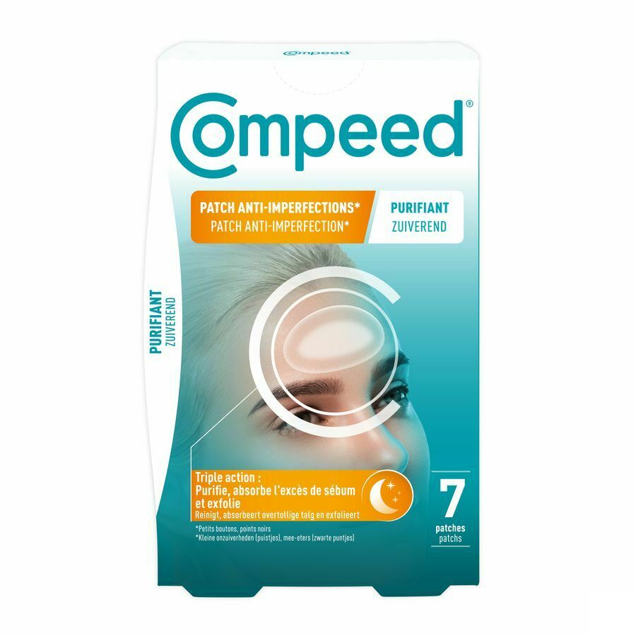 Compeed Patch Anti-imperfection Zuiverend Nacht | Hydrocolloïde patch | 7 patches