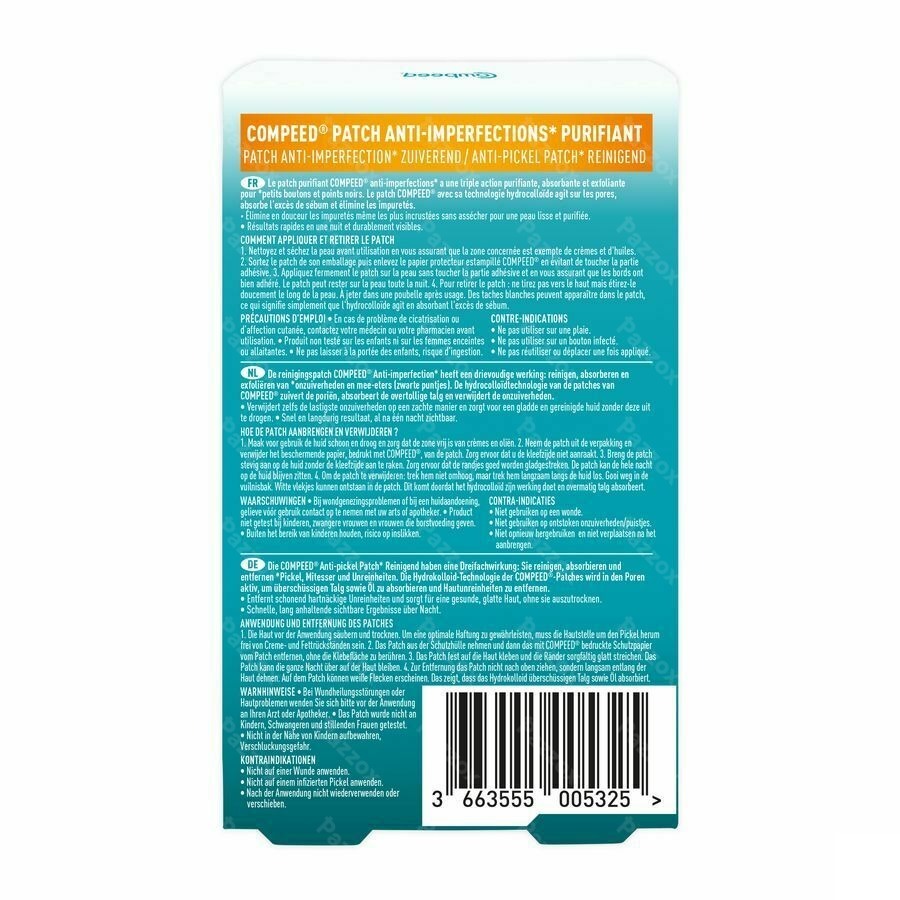 Compeed Anti-Onzuiverheden 7 Zuiverende Patches 