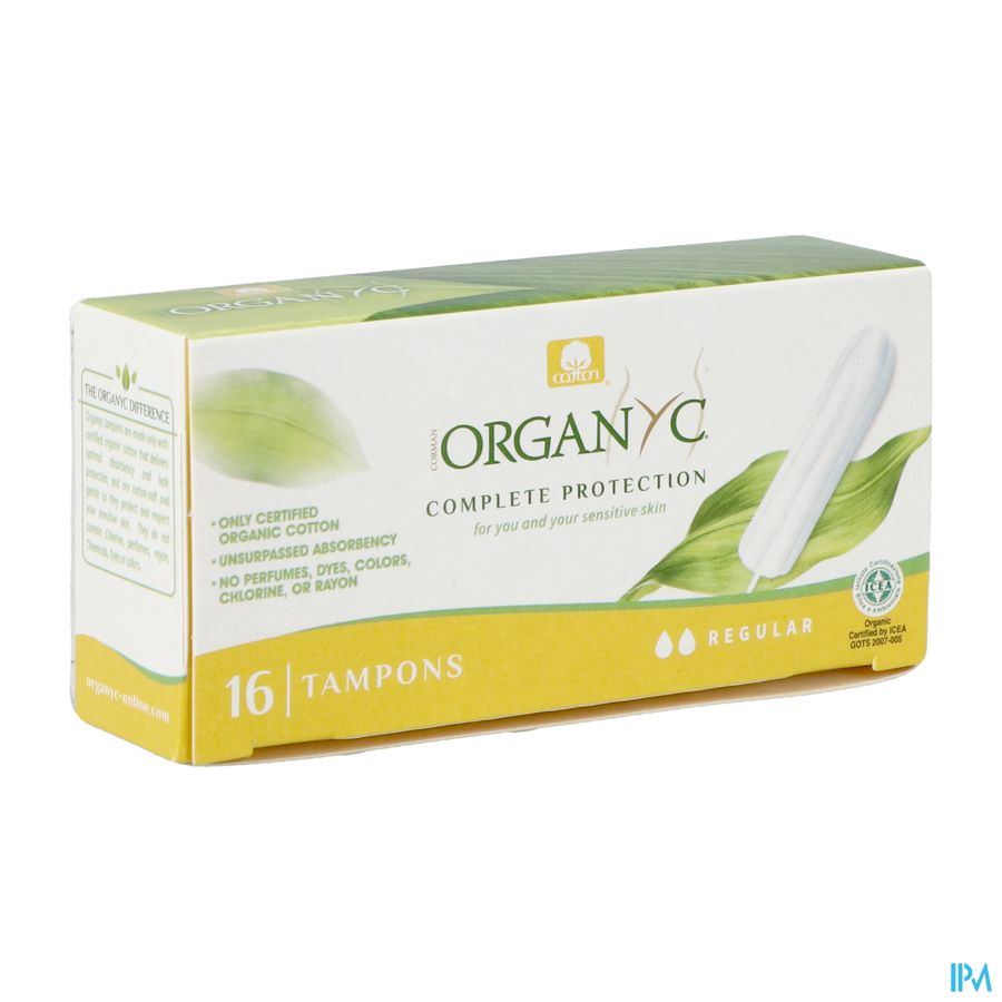 Organyc Sensitive Skins Regular Tampons - 16 stuks