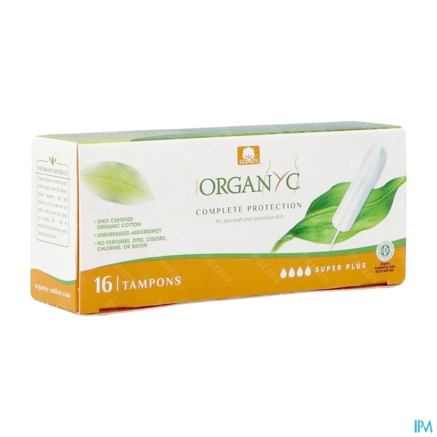Organyc Tampon Super Plus Biologisch Katoen 16 Stuks