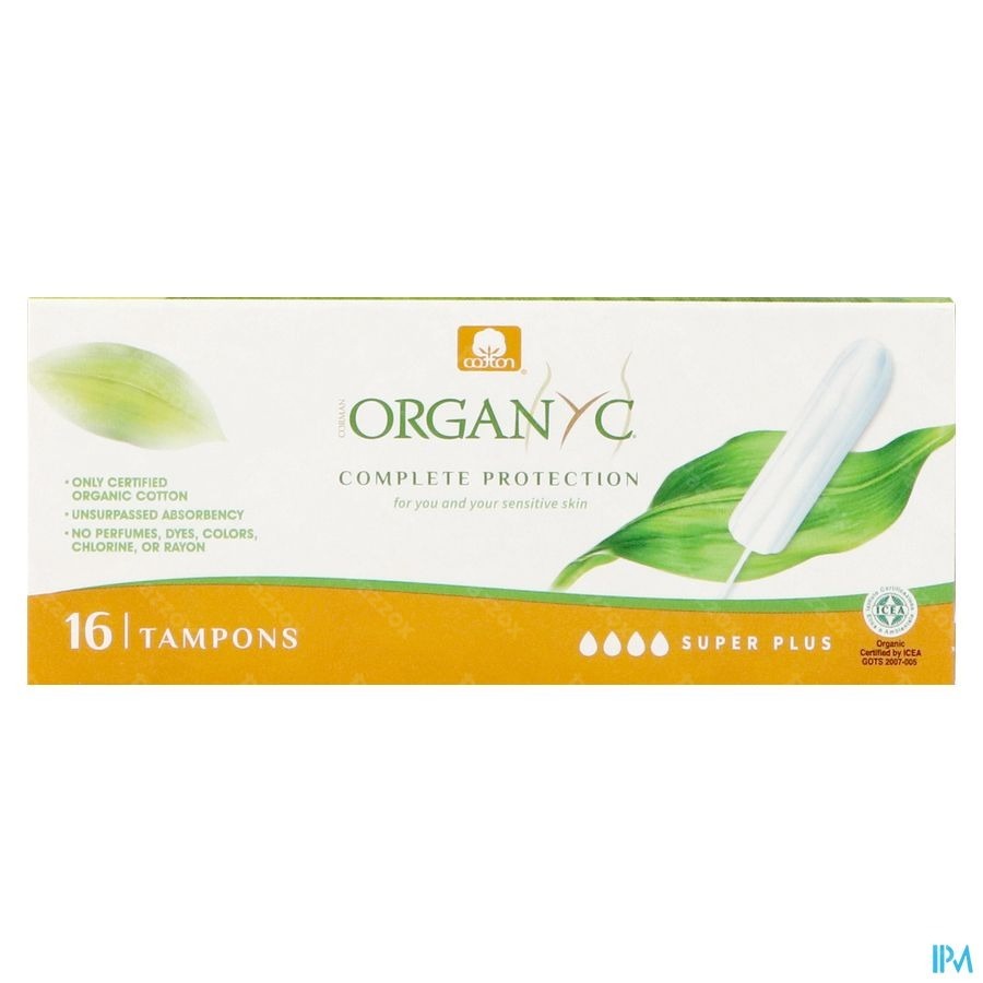 Organyc Tampon Super Plus Biologisch Katoen 16 Stuks